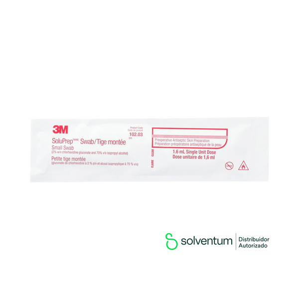 102.03 SOLUPREP (2%CHG/70%IPA) SMALL SWABS  1.6 ML SIN COLOR