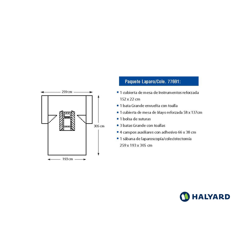 77691 PAQUETE QUIRURGICO LAPARO/CHOLE M